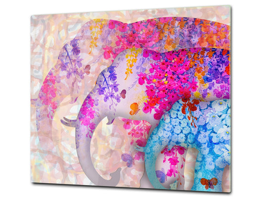 Induction Cooktop Cover –Shatter Resistant Glass Kitchen Board – Hob cover; MEASURES: SINGLE: 60 x 52 cm (23,62” x 20,47”); DOUBLE: 30 x 52 cm (11,81” x 20,47”); D32 Paintings Series: Beautiful Asian nature