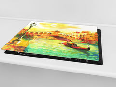 UNIQUE Tempered GLASS Kitchen Board 60D05A: Venice 1