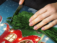 Couvre-plaques de cuisson en VERRE trempé; D20 Série de Noël La maison des elfes