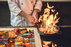 Worktop saver and Pastry Board 60D08: Autumn leaves