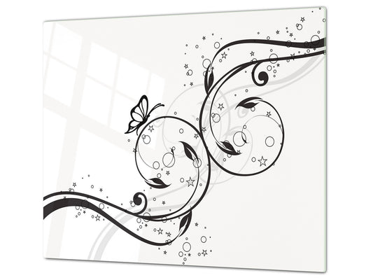 Glass Pastry Board 60D18: Butterfly