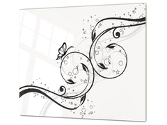 Glass Pastry Board 60D18: Butterfly