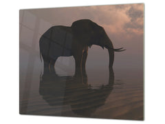 Tempered GLASS Cutting Board 60D01: Elephant 2