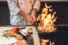 Tempered GLASS Cutting Board 60D16: Shrimp with wine