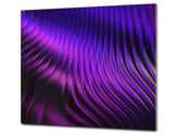 UNIQUE Tempered GLASS Kitchen Board – Scratch Resistant Glass Cutting Board – Glass Countertop MEASURES: SINGLE: 60 x 52 cm (23,62” x 20,47”); DOUBLE: 30 x 52 cm (11,81” x 20,47”); D29 Colourful Variety Series: Purple fabric 2