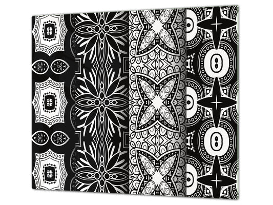 Glass stove top 60D21: Black & White Pattern 2