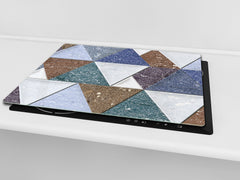TEMPERED GLASS CHOPPING BOARD – Glass Cutting Board and Worktop Saver D26 Textures and tiles 2 Series: Colourful tiles