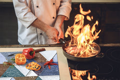 TEMPERED GLASS CHOPPING BOARD – Glass Cutting Board and Worktop Saver D26 Textures and tiles 2 Series: Colourful tiles