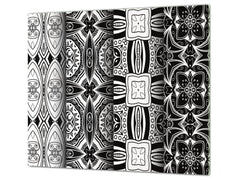 Glass stove top 60D21: Black & White Pattern