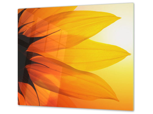 Planche à découper en verre – Couvre-plaques de cuisson D06 Série Fleurs: Fleur 4