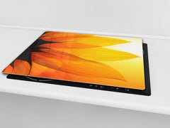 Cubre vitros de cristal templado - Tabla para cortar de cristal – Tabla para amasar y protector de vitro D06 Serie Flores: Flor de bambu 4