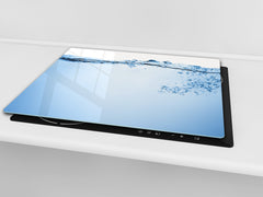 CUTTING BOARD and Cooktop Cover - Impact & Shatter Resistant Glass D02 Water Series: Water 4
