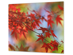 Tempered GLASS Kitchen Board – Impact & Scratch Resistant; D08 Nature Series: Leaves 12