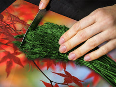 Tempered GLASS Kitchen Board – Impact & Scratch Resistant; D08 Nature Series: Leaves 12