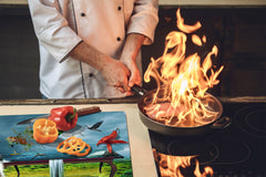 Glass Pastry Board 60D18: World