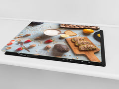 Tempered GLASS Cutting Board 60D16: Breakfast 1