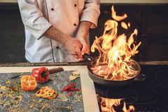 Chopping Board - Induction Cooktop Cover - Glass Cutting Board D22 Marbles 2 Series: Agate interwoven with gold