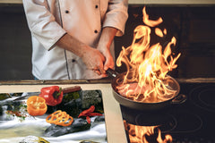 Tempered GLASS Kitchen Board – Impact & Scratch Resistant; D08 Nature Series: Waterfall 1