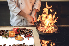 KITCHEN BOARD & Induction Cooktop Cover D05 Coffee Series: Coffee 118