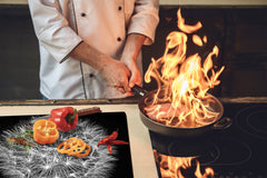 Glass Cutting Board and Worktop Saver D06 Flowers Series: Dandelion 4