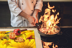 Glass Cutting Board and Worktop Saver D06 Flowers Series: Sunflower 3