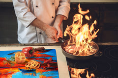 GIGANTE ASSE DA CUCINA e Copri-piano cottura a induzione; Serie di vini DD04: Ciliegie 7