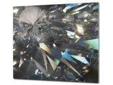 TEMPERED GLASS CHOPPING BOARD – Glass Cutting Board and Worktop Saver – Worktop protector; MEASURES: SINGLE: 60 x 52 cm (23,62” x 20,47”); DOUBLE: 30 x 52 cm (11,81” x 20,47”); D30 Decorative Surfaces Series: Diamond shapes