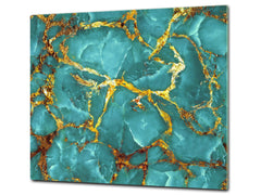 Chopping Board - Induction Cooktop Cover D21 Marbles 1 Series: Rippled marble surface