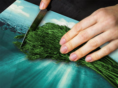 CUTTING BOARD and Cooktop Cover - Impact & Shatter Resistant Glass D02 Water Series: Water 20