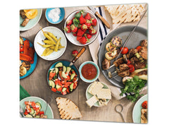 Tempered GLASS Cutting Board 60D16: Skewers