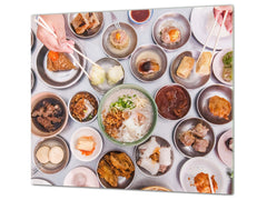 Tempered GLASS Cutting Board 60D16: Indian feast