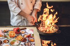 Tempered GLASS Cutting Board 60D16: Indian feast