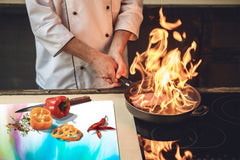 Tempered GLASS Cutting Board D01 Abstract Series: Texture 13