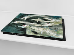 Tabla de cortar - Cubierta de la placa de inducción D04 Serie Bebidas: Cerezas 7