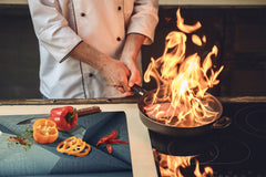 Asse da cucina in VETRO temperato – Tagliere in vetro; D09 Serie Diversi: Trama 55