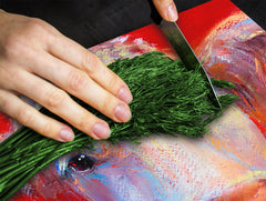 Induction Cooktop Cover –Shatter Resistant Glass Kitchen Board – Hob cover; MEASURES: SINGLE: 60 x 52 cm (23,62” x 20,47”); DOUBLE: 30 x 52 cm (11,81” x 20,47”); D32 Paintings Series: Pastel cow