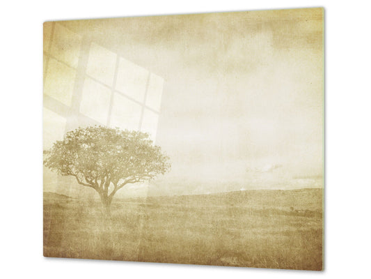 Panneau de cuisine en verre trempé D09 Autre: Arbre 5