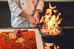 Planche à découper en verre trempé et couvre-cuisinièr; D10A Série Textures A: Laisse 32
