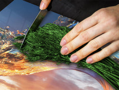 Tempered GLASS Cutting Board 60D10: Water wave