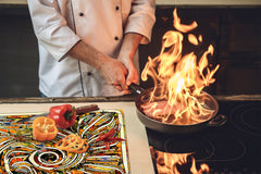 Tabla de cortar - Cubierta de la placa de inducción D04 Serie Bebidas: Cerezas 7