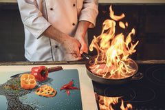 Glass stove top 60D19: Tree face