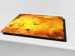 Planche à découper en verre trempé et couvre; D03 Série Feu: Texture 95