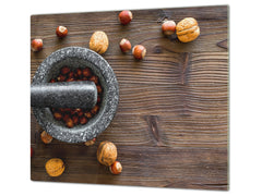 Tempered GLASS Cutting Board 60D16: Nuts in a mortar 1