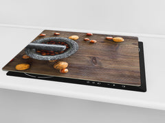 Tempered GLASS Cutting Board 60D16: Nuts in a mortar 1
