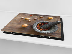 Tempered GLASS Cutting Board 60D16: Nuts in a mortar 2