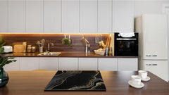 Chopping Board - Worktop saver and Pastry Board - Glass Cutting Board D23 Colourful abstractions: Glossy waves