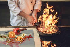 Chopping Board Set - Induction Cooktop Cover – Glass Cutting Board; MEASURES: SINGLE: 60 x 52 cm (23,62” x 20,47”); DOUBLE: 30 x 52 cm (11,81” x 20,47”); D33 Abstract Graphics Series: Imagination concept