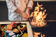 Schneidbrett aus Hartglas und schützende Arbeitsoberfläche D04 Drinks Series: Cherries 7