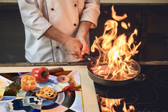 Tabla de cortar - Cubierta de la placa de inducción D04 Serie Bebidas: Cerezas 7