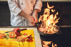 UNIQUE Tempered GLASS Kitchen Board 60D05A: Evening in the clearing 2